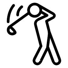 icon of golfer swing